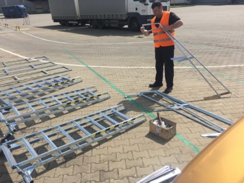 Radne merdevine sa ogradom