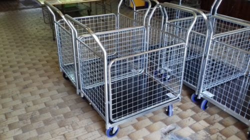 Čvrsta metalna kolica za prevoz robe