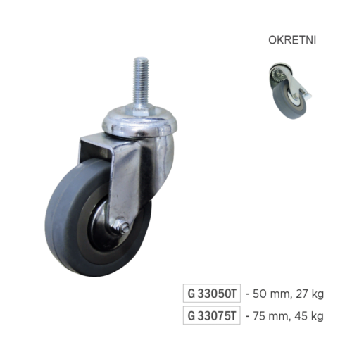 avito - transportni tocak - okretni, G33050T, G33075T